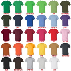 t shirt color chart - Genshin Impact Store